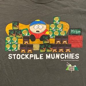 1999 SOUTH PARK Stockpile Munchies Shirt  XL